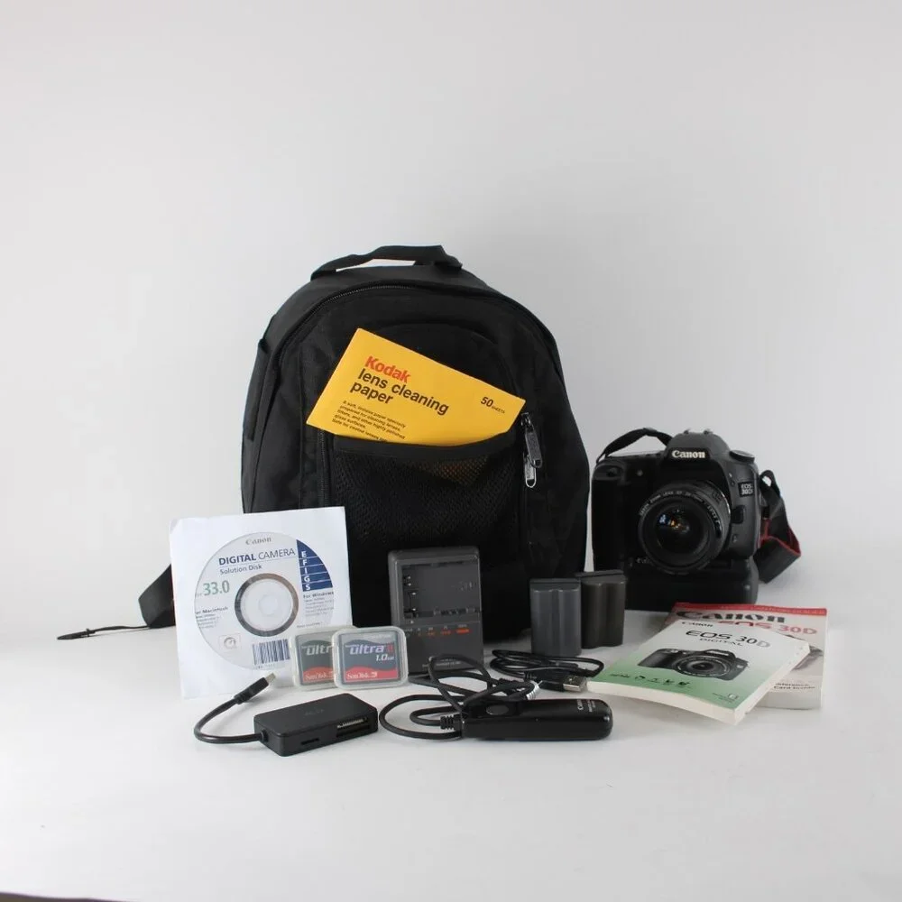 Canon EOS 30d Camera Black Power Pack With Accessories Camera